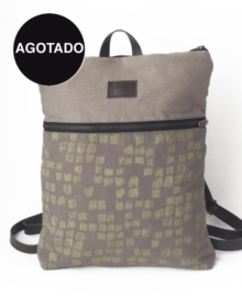 Mochila sostenible algodon organico estampados propios cris B moda sostenible